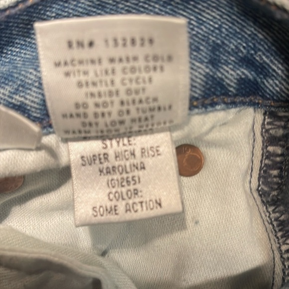 NWT GRLFRND super high rise Karolina skinny leg cotton denim distressed jeans 24 - Picture 5 of 5